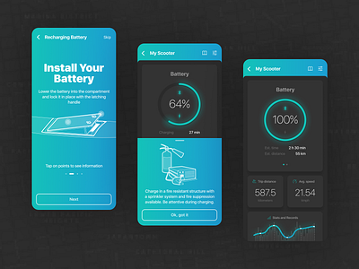 Scooter App app design design product design ui