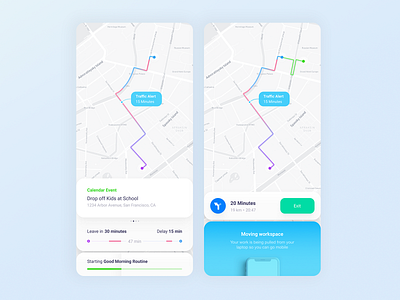 Intelligent maps IU alert info infographic loading map maps minimal moving navigation navigation bar traffic ui ux ui design uidesign uiux