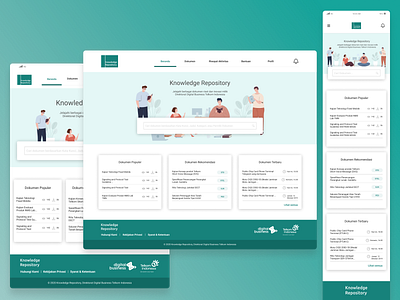 Homepage Knowledge Repository animation design illustration ui