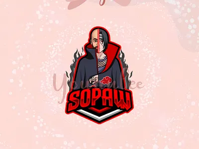 ITACHI UCHIHA anime art custom emotes girl itachi logo logo esport manga mascot naruto sasuke shippuden streamer twitch uchiha