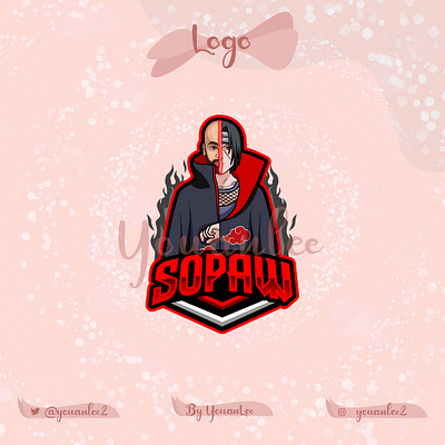 ITACHI UCHIHA anime art custom emotes girl itachi logo logo esport manga mascot naruto sasuke shippuden streamer twitch uchiha