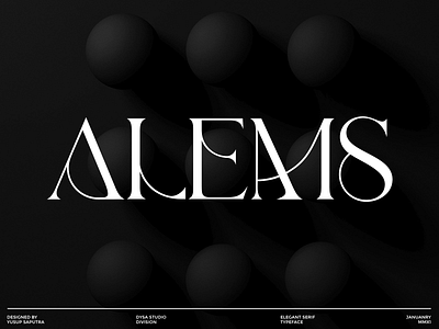 ALEMS - Elegant Serif Typeface bold branding contemporary display font headline magazine modern modern logo poster serif stylish typeface