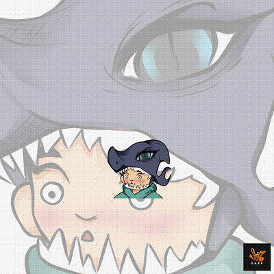 Sharkboy Emote emote emotes esport game illustration shark streamer twitch