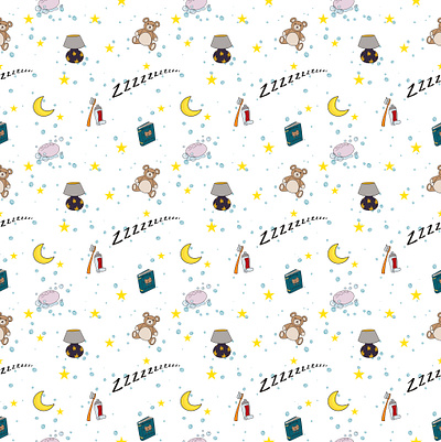 Nite nite bedtime repeating pattern