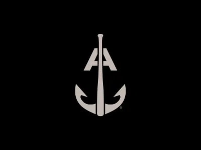 Anchor Bat Co. Branding anchor artisan athlete ball baseball bat black branding clean company design graphic design hit identity logo mark nautical retro simple sports