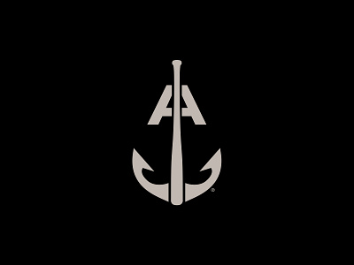 Anchor Bat Co. Branding anchor artisan athlete ball baseball bat black branding clean company design graphic design hit identity logo mark nautical retro simple sports