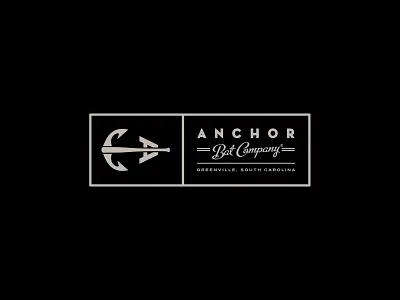 Anchor Bat Co. Branding anchor artisan athlete ball baseball bat black branding clean company design greenville identity retro simple sports vintage