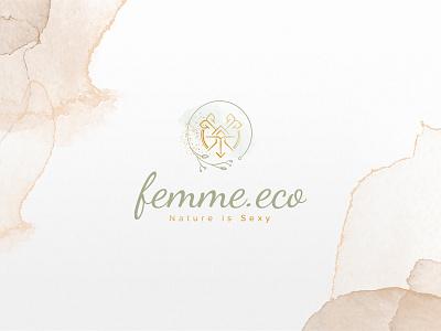 femme.eco design female feminine feminine logo health illustration leaf logo nature organic reproductive sexy vector woman