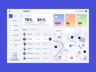 Property Management app dashboad design homepage ideas inspiration interface managment property trendy ui user user interface webapp
