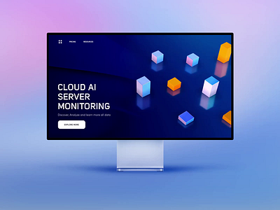 Data Cloud Service - Website Concept 3d animation app cohort analysis concept data data cloud data visualization dataviz design layout product design server ui uxui visual