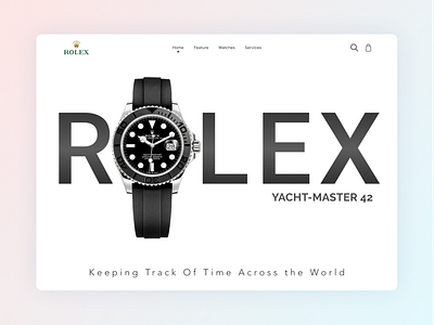 Rolex Landing Page-Free UI Resources branding bright color dribbble best shot e commerce flat flat design free download free templates freebie ios landing page minimal modern online store ui ui design uiux web ui website wrist watch