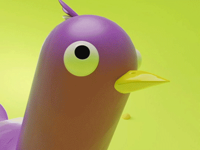 ignorant bird 3d 3d art 3dmodel animation bird character design illustration