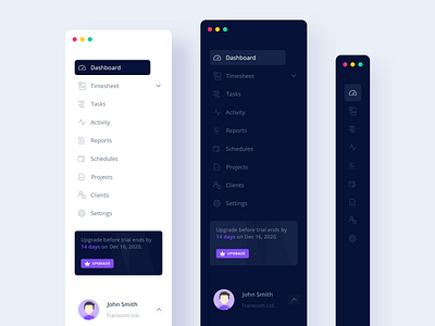 Sidebar Navigation ✨ app clean dashboard design icon illustration interface menu bar navigation sidebar sidebar menu ui ui design ux vector