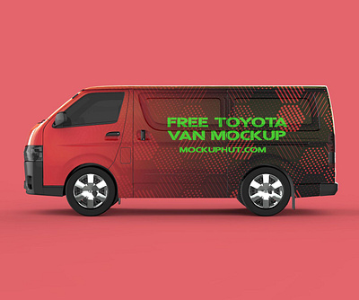 Free Toyota Van Mockup PSD Mockuphut branding car mockup car wrap design free car design freebie photoshop psd car mockup psd mockup