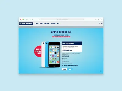 Carphone Warehouse ecommerce responsive ui ux web webdesign