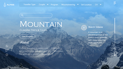 Alpine branding design illustration typography ui ui ux ui ux uiux uiuxdesign ux