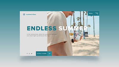 Summer Web UI Design adobe xd app app design art creative design graphic design illustration inspiration summer ui uiux uiux designer uiuxdesign uiuxdesigner ux uxdesign web web ui webdesign