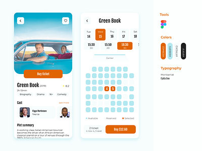 Green Book Cinema cinema landing oscar smartphone ui ux web web page