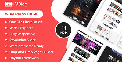 Video Blog WordPress Theme blog theme vlog wordpress theme