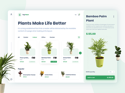 Plants Web Template banner banner theme branding indoor plants landing logo mobile app plant plant store plants plants app plants landing plants web store theme ui ux web web banner web design