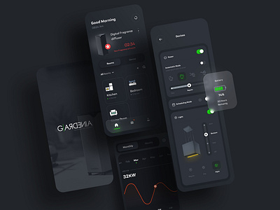 Gardenia Smart Home App Ui Design app appdesign design dribbble hood smart smarthome trend ui uidesign uiux uxui