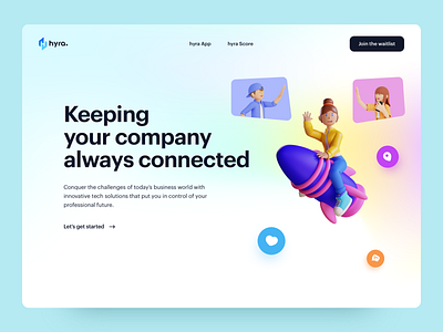 Hyra - Layout Exploration 3d career company design design app development figma illustrations layout exploration social ui ui design ux vivid motion web design