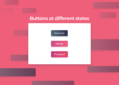 Daily UI #083 - Button 083 button click cta dailyui figma grey hover pink pressed variants variations