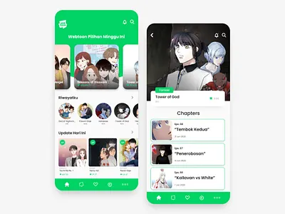 Webtoon App Design app branding design illustration ui ux web web design website webtoon