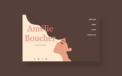 Amelie adobexd design graphic design illustration mockup prototype typography ui ux website design