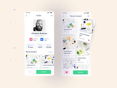 Jobify - Profile App Screen Concept! agency app design app ui apparel branding creative designer portfolio job job application job board job listing job portal job search job seeker jobs kshuvon minimal app design typography ui ux ui design