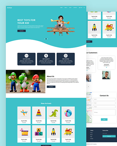 Zoutoys bootstrap css fashion games html5 responsive shop template toys toystore