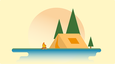 Basic tent illustration figma flatdesign illustration tent