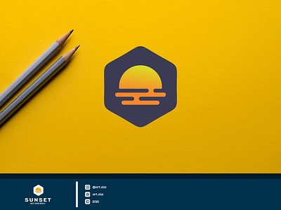 SUNSET adobe photoshop awesome awesome creative logos brand identity branding construction corporate flat for sale icon lineart logo design logoset logotype minimalist modern logo simple logo sunset typography vector