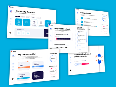 Electricity Hub components electricity interface design user experience design user interface design