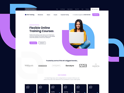 Online Training Case Study agency case study design landing landing page ui ux web web design website