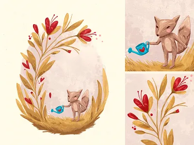 Love / Illustration for Children Hospice animals character design childrens book drawing illustraion kids love plants