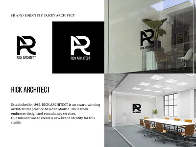 RICK ARCHITECT Brand Identity brand identity branding design icon logo mockup