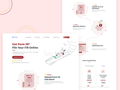 IDFC Microsite - Salary Page bank banking character characterdesign fintech illustraion landing page salaried salary tax taxes vectors web web design
