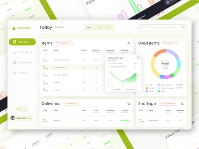 Restaurant Inventory Management System adobe xd inventory management ui uiux