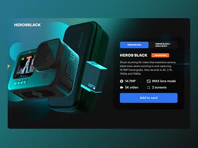 GoPro Product page redesign gopro graphics hero9 ui ux uiux web website wedesign