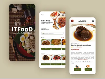 UI ITFooD app design mobile app mobile design mobile ui ui ux