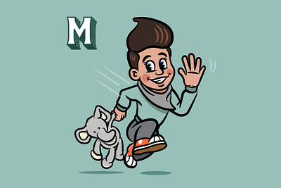 Mav dribbble 01 cartoon character illustration retro