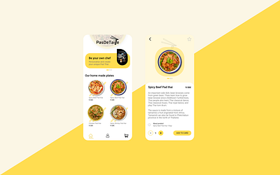 Just an uber-eat app for a pad thai restaurant! app art branding design design app figma ui ux web