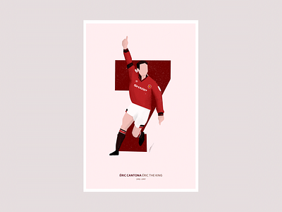 Éric Cantona 👑 cantona drawing drawingart foot football football club illustration manchester united manchesterunited manunited player procreate red seven soccer