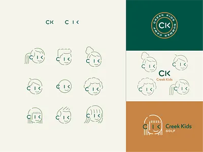 Creek Kids design kids camp logo summer camp