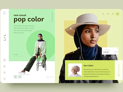 #Exploration - Hero Section for Fashion Site branding clean design exploration fashion flat hero indonesia landing page ui uiux ux