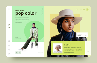 #Exploration - Hero Section for Fashion Site branding clean design exploration fashion flat hero indonesia landing page ui uiux ux