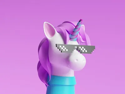 Unicorn 3D 3d app c4d character cinema4d dribbble illustration octane otoy person render ui unicorn ux web