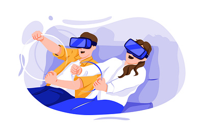 Virtual Reality Illustration concept augmented augmented reality cyberspace future futuristic glasses headset illustration innovation intelligence tech technology visual vr