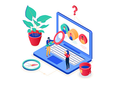 Isometric business team business design illustration isometric isometry style teamwork vector